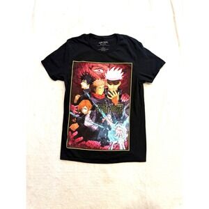 Jujutsu Kaisen Mens Black Graphic T-Shirt Crunchyroll Anime Gojo Itadori Size M